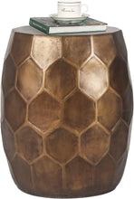 Load image into Gallery viewer, Tablua Australia Modern Round Side Table, Honeycomb Indoor Outdoor Accent End Table