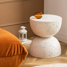 Load image into Gallery viewer, Tablua Australia 42cm Terrazzo Side Table Stool Speckle White Outdoor Side Table or Garden Stool