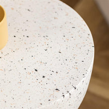 Load image into Gallery viewer, Tablua Australia 42cm Terrazzo Side Table Stool Speckle White Outdoor Side Table or Garden Stool