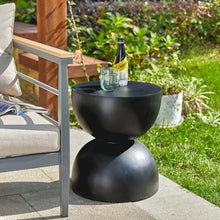 Load image into Gallery viewer, Outdoor furniture_Nordic Hourglass Imitation Terrazzo Small Side Table Coffee Table Creative Round Small Side Table