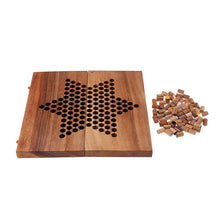 Load image into Gallery viewer, Chinese Checkers - wooden board game, strategy game, game for adults, game for kids, Large folding