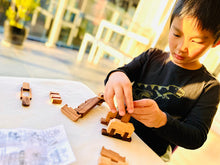 Load image into Gallery viewer, Brainteaser wood puzzle Helicopter - 3D Interlocking wooden puzzle