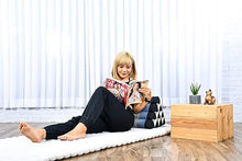 Load image into Gallery viewer, Thai kapok cushion Triangle Back rest reading relaxing cushion Kapok Red or Blue