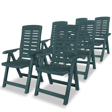 Load image into Gallery viewer, 7 Piece Outdoor Dining Set Plastic Green