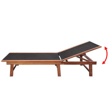 Load image into Gallery viewer, Sun Loungers 2 pcs with Table Solid Acacia Wood and Textilene