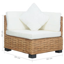 Load image into Gallery viewer, Corner Sofa with Cushions Natural Rattan