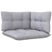 Load image into Gallery viewer, 3 Piece Garden Lounge Set with Grey Cushions Solid Pinewood