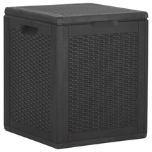 Load image into Gallery viewer, Garden Storage Box 90L Black PP Rattan