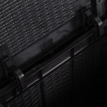 Load image into Gallery viewer, Garden Storage Box 90L Black PP Rattan