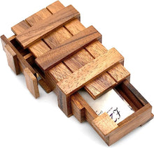 Load image into Gallery viewer, Double Secret Lock Box Wood Brain Teaser Puzzle -Put a Gift Inside and try open it again