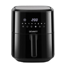 Load image into Gallery viewer, Devanti Air Fryer 6.5L 1700W Digital Touch 8 Presets Non-Stick Basket Black