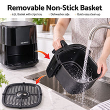 Load image into Gallery viewer, Devanti Air Fryer 6.5L 1700W Digital Touch 8 Presets Non-Stick Basket Black