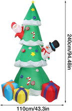 Load image into Gallery viewer, Christmas Inflatable Santa, snow man and Christmas Tree 2.1m Inflatable with LED lights