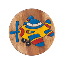 Load image into Gallery viewer, Childrens Wooden Stool plane Children Chair Toddler Step Stool-airplane theme