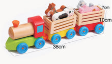 Load image into Gallery viewer, Train Wooden toy with wooden Animals Train NEW kids classic train play toy