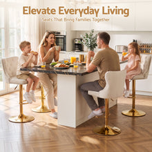 Load image into Gallery viewer, Artiss 4x Bar Stools Counter Chair Kitchen Adjustable Nailhead Trim Velvet Ivory