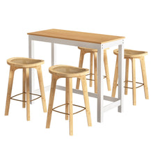 Load image into Gallery viewer, Artiss Bar Table and Stools Set Dining Desk Kitchen Chairs Cafe Pub