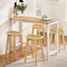Load image into Gallery viewer, Artiss Bar Table and Stools Set Dining Desk Kitchen Chairs Cafe Pub