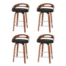 Load image into Gallery viewer, Artiss 4x Bar Stools Swivel Dining Chairs Low Back Counter Seat PU Cushion