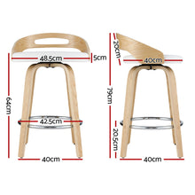 Load image into Gallery viewer, Artiss 4x Bar Stools Swivel Dining Chairs Low Back Counter Seat PU Cushion