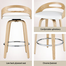 Load image into Gallery viewer, Artiss 4x Bar Stools Swivel Dining Chairs Low Back Counter Seat PU Cushion