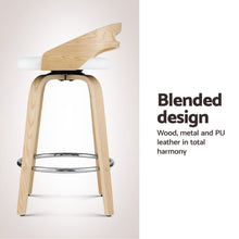 Load image into Gallery viewer, Artiss 4x Bar Stools Swivel Dining Chairs Low Back Counter Seat PU Cushion
