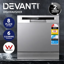 Load image into Gallery viewer, Devanti 8 Place Settings Benchtop Dishwasher Sliver