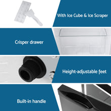 Load image into Gallery viewer, Devanti 122L Two Door Bar Fridge Mini Fridge with Freezer Black