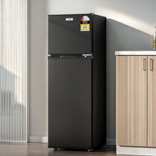 Load image into Gallery viewer, Devanti 122L Two Door Bar Fridge Mini Fridge with Freezer Black