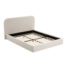 Load image into Gallery viewer, Artiss Queen Bed Frame with Bouclé Headboard, USB-C Charging & Night Lights