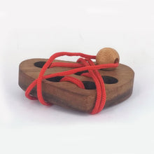 Load image into Gallery viewer, Brain teaser String 3D puzzle, Only One Love Puzzle, challenge handmade brain teaser wood brain teaser,