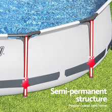 Load image into Gallery viewer, Bestway Swimming Pool 366x100cm Steel Frame Round Above Ground Pools w/ Filter Pump 9150L