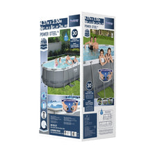 Load image into Gallery viewer, Bestway Swimming Pool 427x250x100cm Steel Frame Above Ground Pools Filter Pump Ladder 7250L