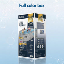 Load image into Gallery viewer, Bestway Swimming Pool 427x250x100cm Steel Frame Above Ground Pools Filter Pump Ladder 7250L