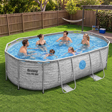 Load image into Gallery viewer, Bestway Swimming Pool 427x250x100cm Steel Frame Above Ground Pools Filter Pump Ladder 7250L