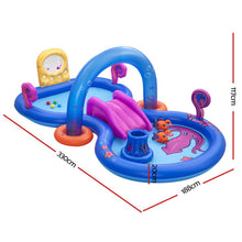 Load image into Gallery viewer, Bestway Kids Inflatable Play Splash Pool with Slide Ball Tossing Toys Coral Basket