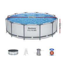 Load image into Gallery viewer, Bestway 366cm Swimming Pool Above Ground Pools Round Filter Pump Cover Ladder