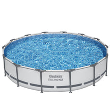 Load image into Gallery viewer, 427CM Swimming Pools Steel Above Ground Round Backyard Pool Set White
