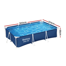 Load image into Gallery viewer, Bestway Swimming Pool 300x201x66cm Steel Frame Above Ground Pools 3300L