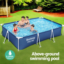 Load image into Gallery viewer, Bestway Swimming Pool 300x201x66cm Steel Frame Above Ground Pools 3300L