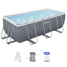 Load image into Gallery viewer, Bestway Swimming Pool 412x201x122cm Steel Frame Pool Set w/Pump Ladder