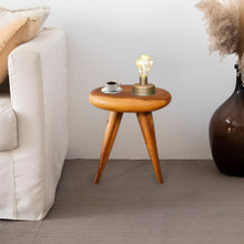 Load image into Gallery viewer, Round Coffee Side Table Timber-40 cm across