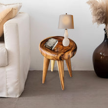 Load image into Gallery viewer, Round Coffee Side Table Timber-40 cm across