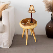 Load image into Gallery viewer, Round Coffee Side Table Timber-40 cm across