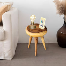 Load image into Gallery viewer, Round Coffee Side Table Timber-40 cm across