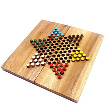 Load image into Gallery viewer, Chinese Checkers - wooden board game, strategy game, game for adults, game for kids, Large folding