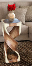 Load image into Gallery viewer, Swirl wood side table Acacia wood Side Table/Corner Table Bar stool-76 cm height