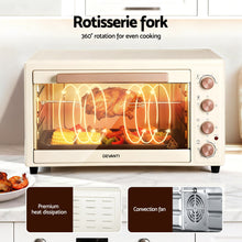 Load image into Gallery viewer, Devanti 60L Convection Oven Electric Fryer Ovens 2000W Cream
