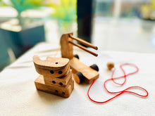 Load image into Gallery viewer, Elephant Pull Toy - Natural Wood Baby Toy, Pull Toy, Montessori Toy, Educational Toys, Wooden toy, Toddler wood Toy