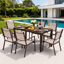 Load image into Gallery viewer, Gardeon 7PCS Outdoor Dining Set Patio Furniture Table and Chairs Garden Coffee